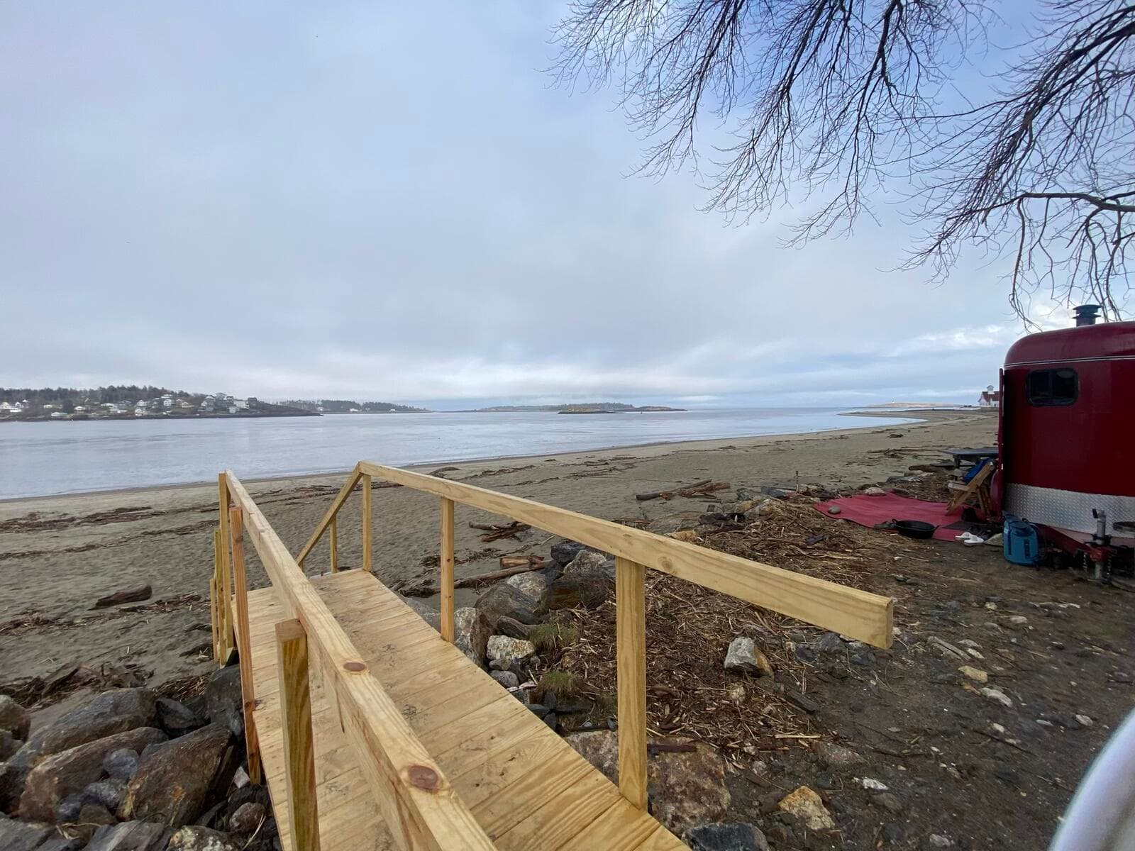 Cedar Grove Mobile Sauna at Popham Beach